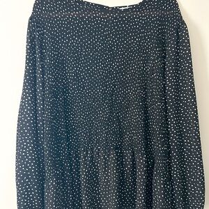 Black & White Polka Dot Terra & Sky Sheer Blouse, 3X